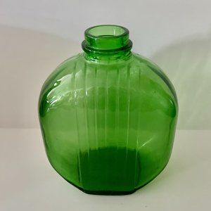 Owens-Illinois Duraglas Green Refrigerator Bottle Octagon VINTAGE 1932 RARE